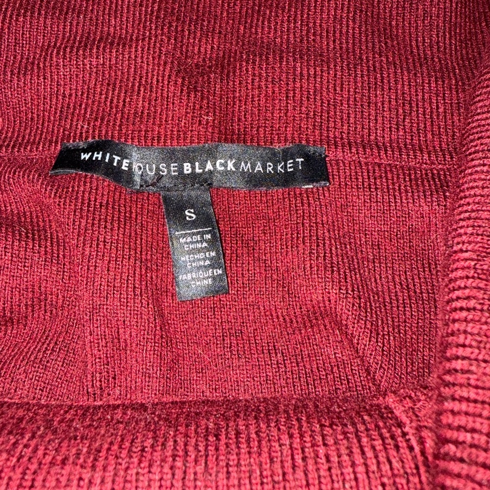 White House Black Market Maroon Knit Sweater Dress - Picture 6 of 8